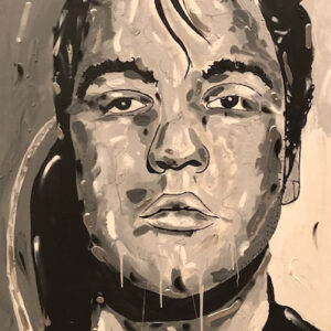 Elvis Presley celebrity portrait using acrylics